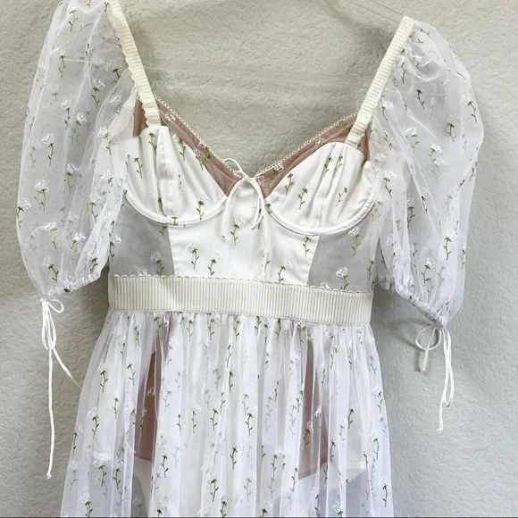 For Love & Lemons Frescia Dress White Size XS